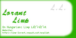 lorant limp business card